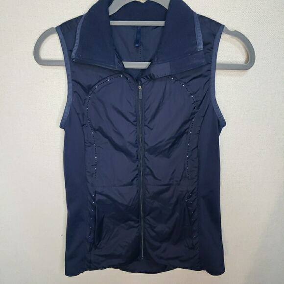 Lululemon Run For Cold Vest Size 6 Inkwell Navy MRSP $148 Athleisure Running - Picture 1 of 9